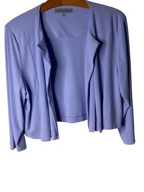 NWT Danny & Nicole Lavender Open-Front Blazer Jacket Shrug